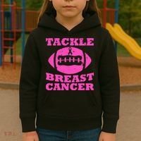 Tackle Breast Cancer Kids Hoodie thumb 3