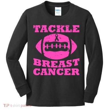 Tackle Breast Cancer Kids Long Sleeve Shirt