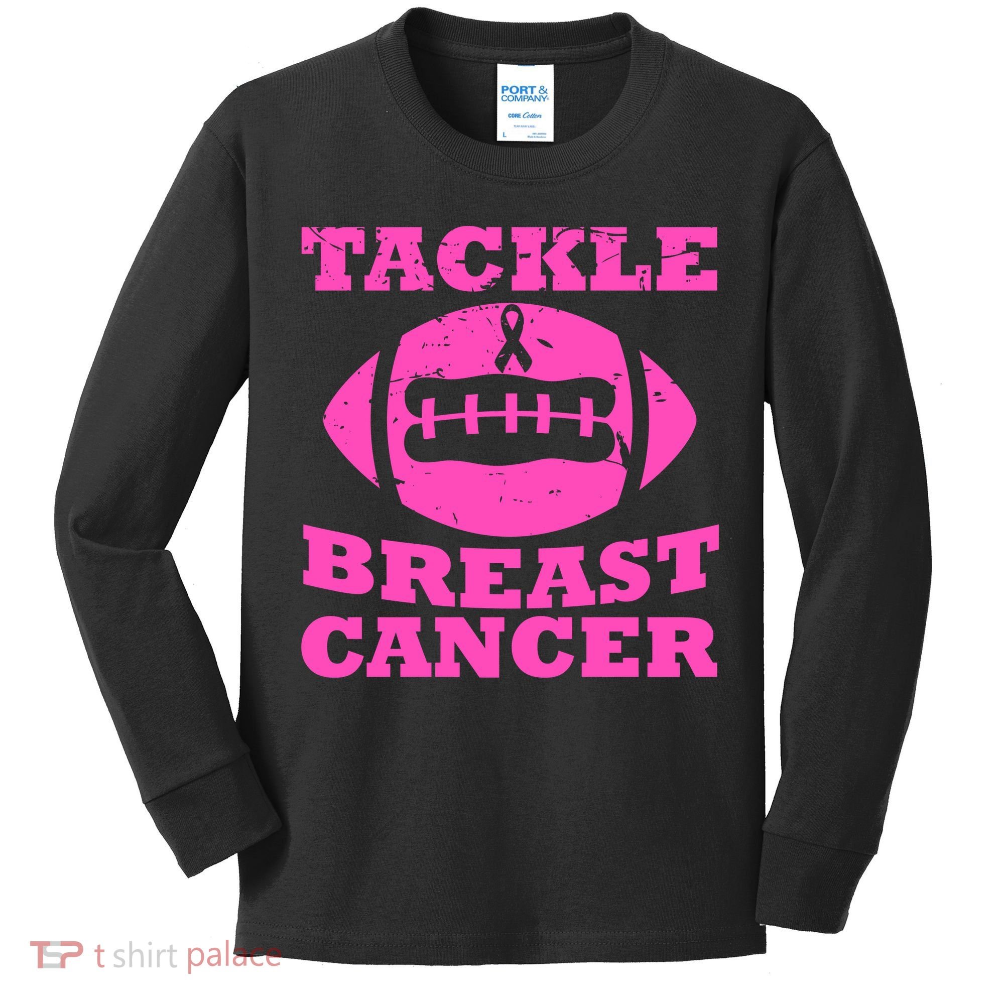 Tackle Breast Cancer Kids Long Sleeve Shirt