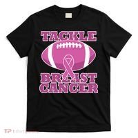 Tackle Breast Cancer Awareness Football  T-Shirt thumb 0