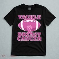 Tackle Breast Cancer Awareness Football  T-Shirt thumb 5