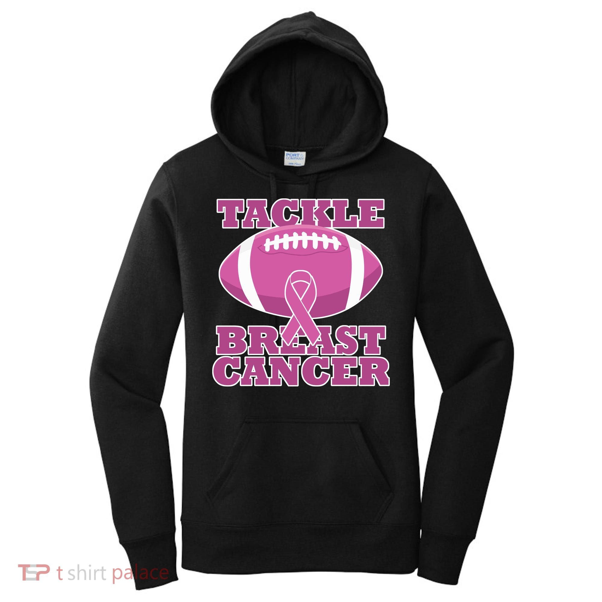 Tackle Breast Cancer Awareness Football  Women's Hoodie