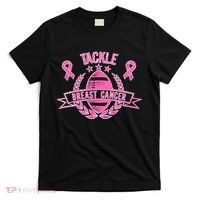 Tackle Breast Cancer Football Pink Ribbon T-Shirt thumb 0