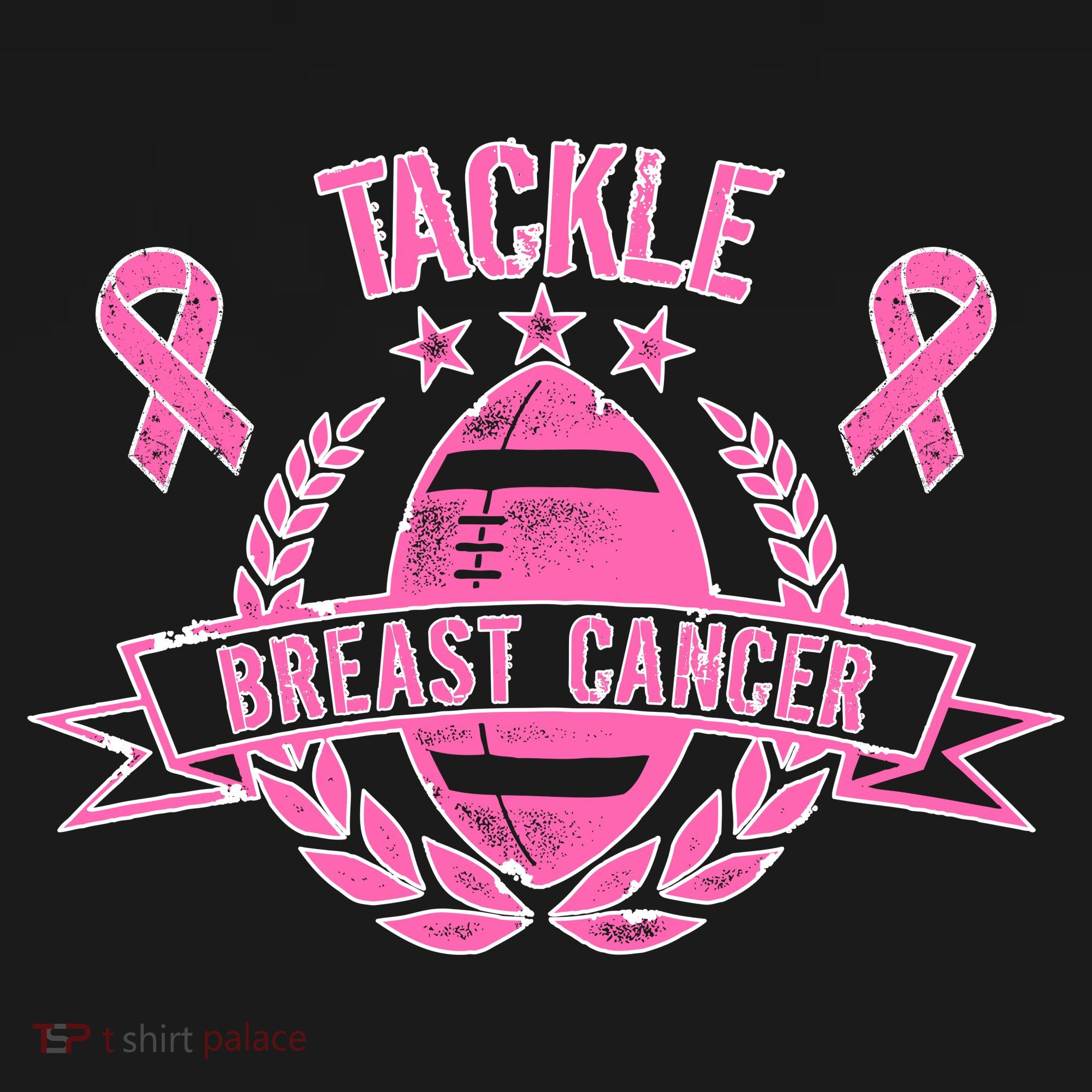 Tackle Breast Cancer Football Pink Ribbon Women's Tank Top