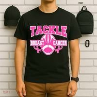 Tackle Breast Cancer1 T-Shirt thumb 6