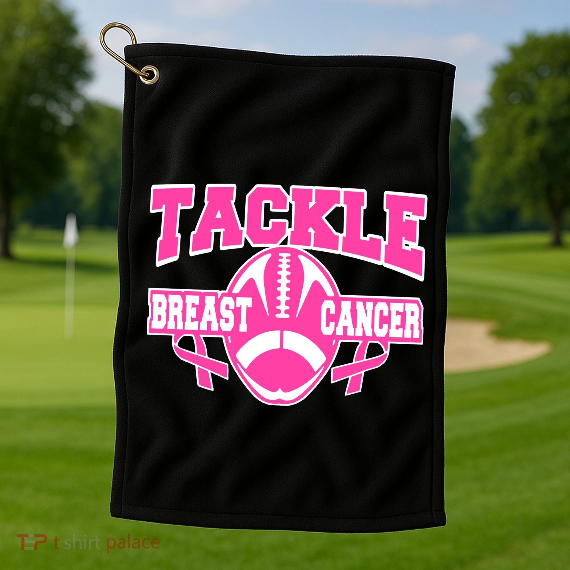 Tackle Breast Cancer1 Golf Towel