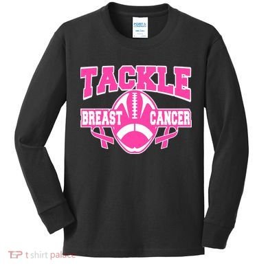 Tackle Breast Cancer1 Kids Long Sleeve Shirt