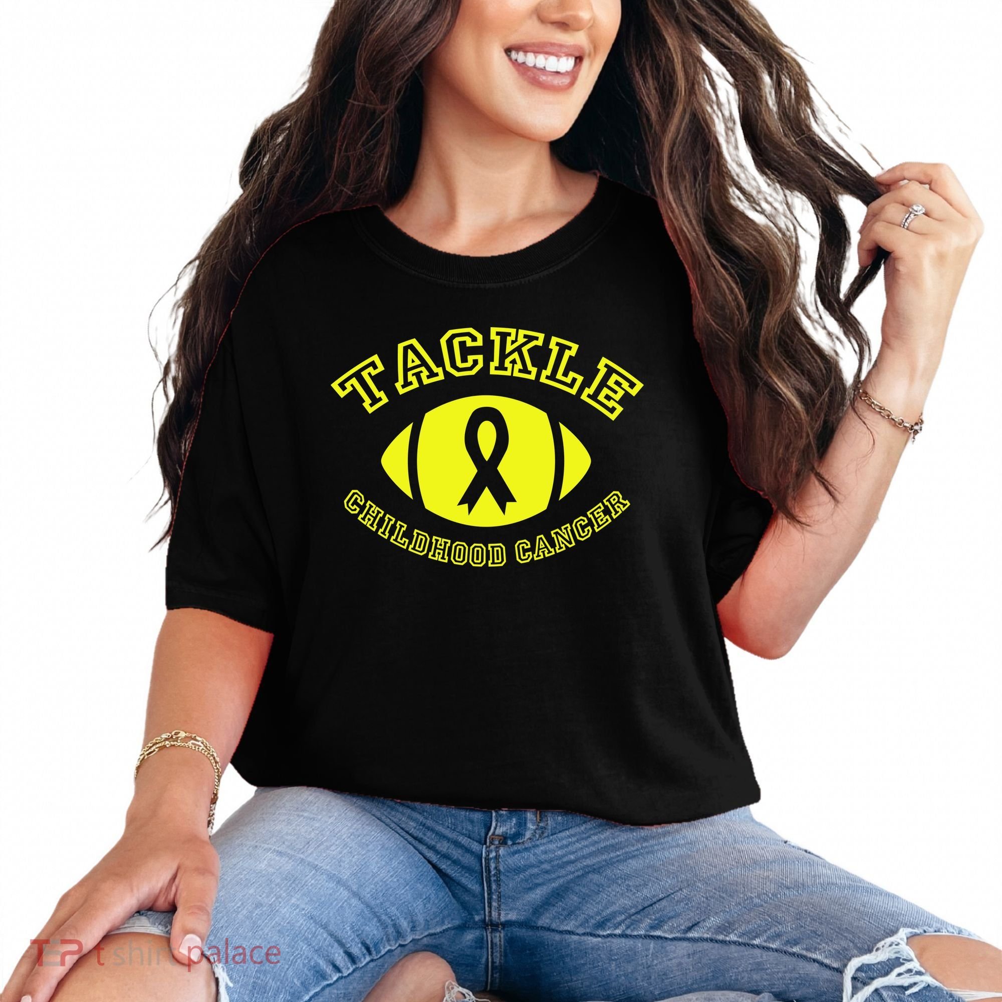 Tackle Childhood Cancer Comfort Colors T-Shirt