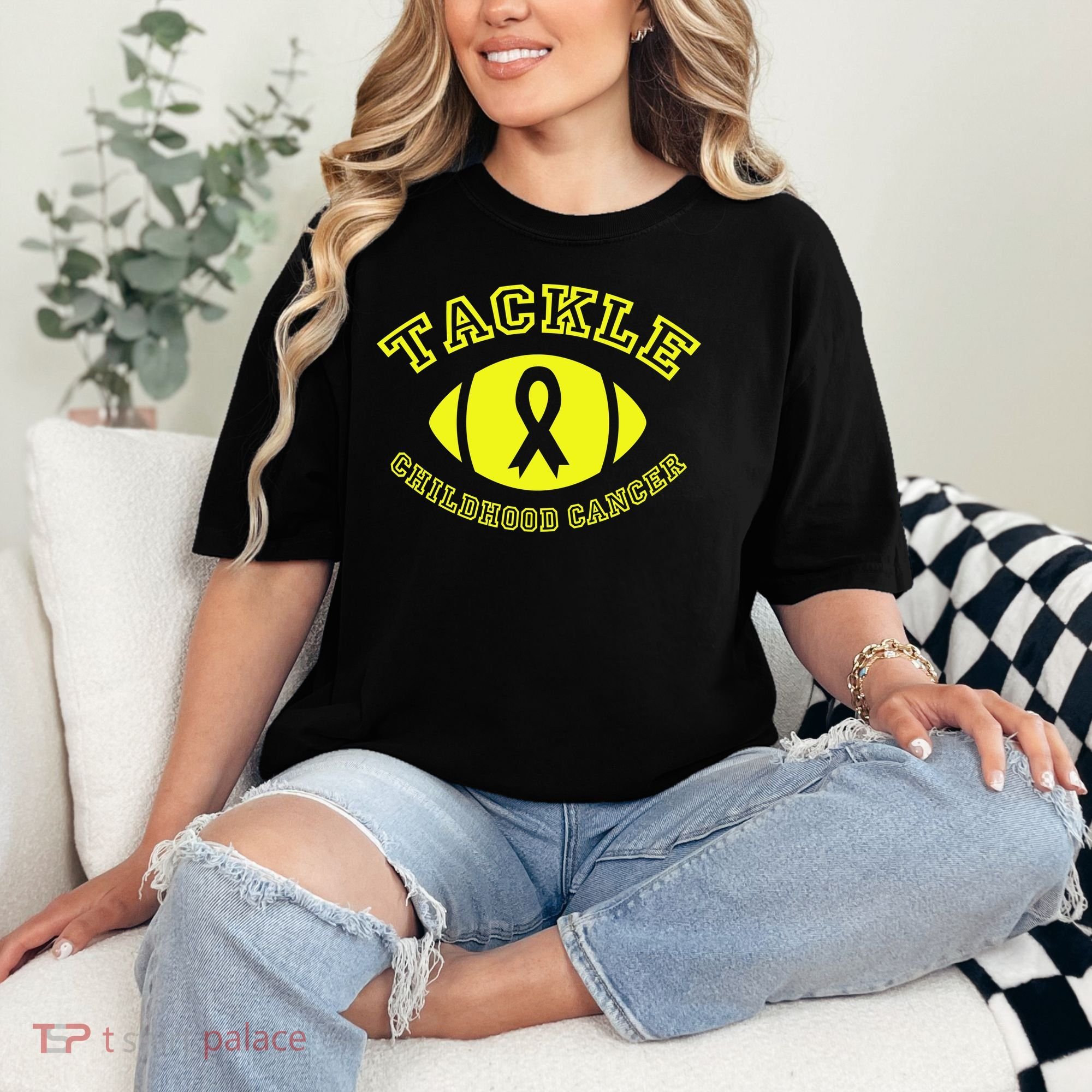 Tackle Childhood Cancer Comfort Colors T-Shirt