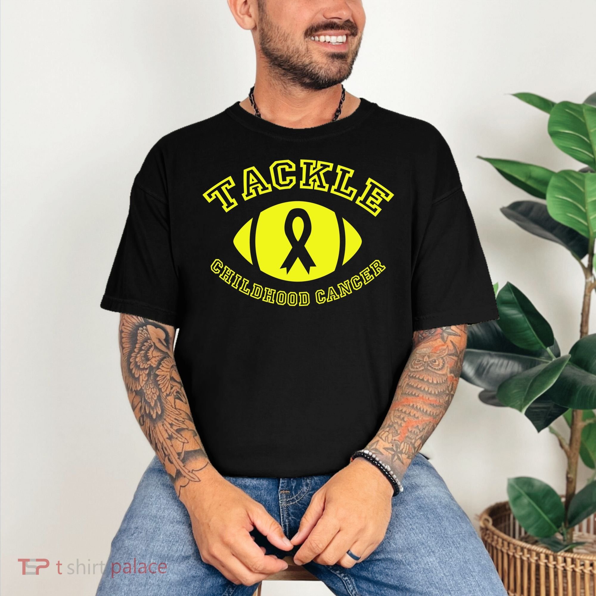 Tackle Childhood Cancer Comfort Colors T-Shirt