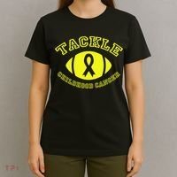 Tackle Childhood Cancer T-Shirt thumb 4
