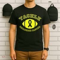 Tackle Childhood Cancer T-Shirt thumb 6
