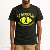 Tackle Childhood Cancer Tall T-Shirt thumb 2