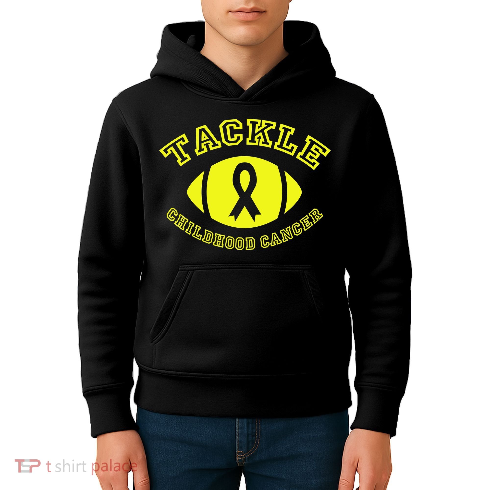 Tackle Childhood Cancer Kids Hoodie