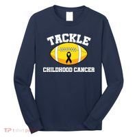 Tackle Childhood Cancer Football Logo Long Sleeve Shirt thumb 0