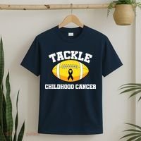 Tackle Childhood Cancer Football Logo T-Shirt thumb 2