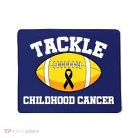 Tackle Childhood Cancer Football Logo Mousepad thumb 0