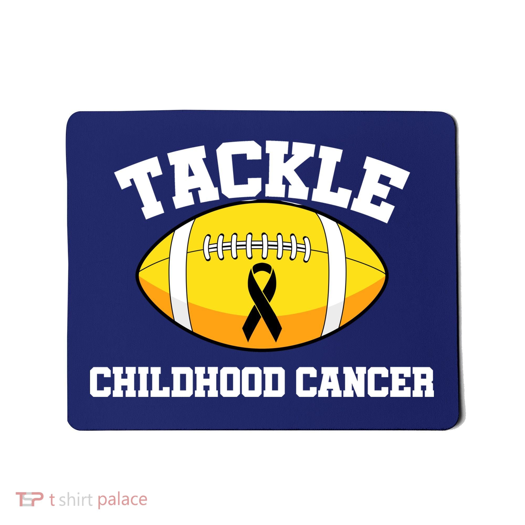 Tackle Childhood Cancer Football Logo Mousepad