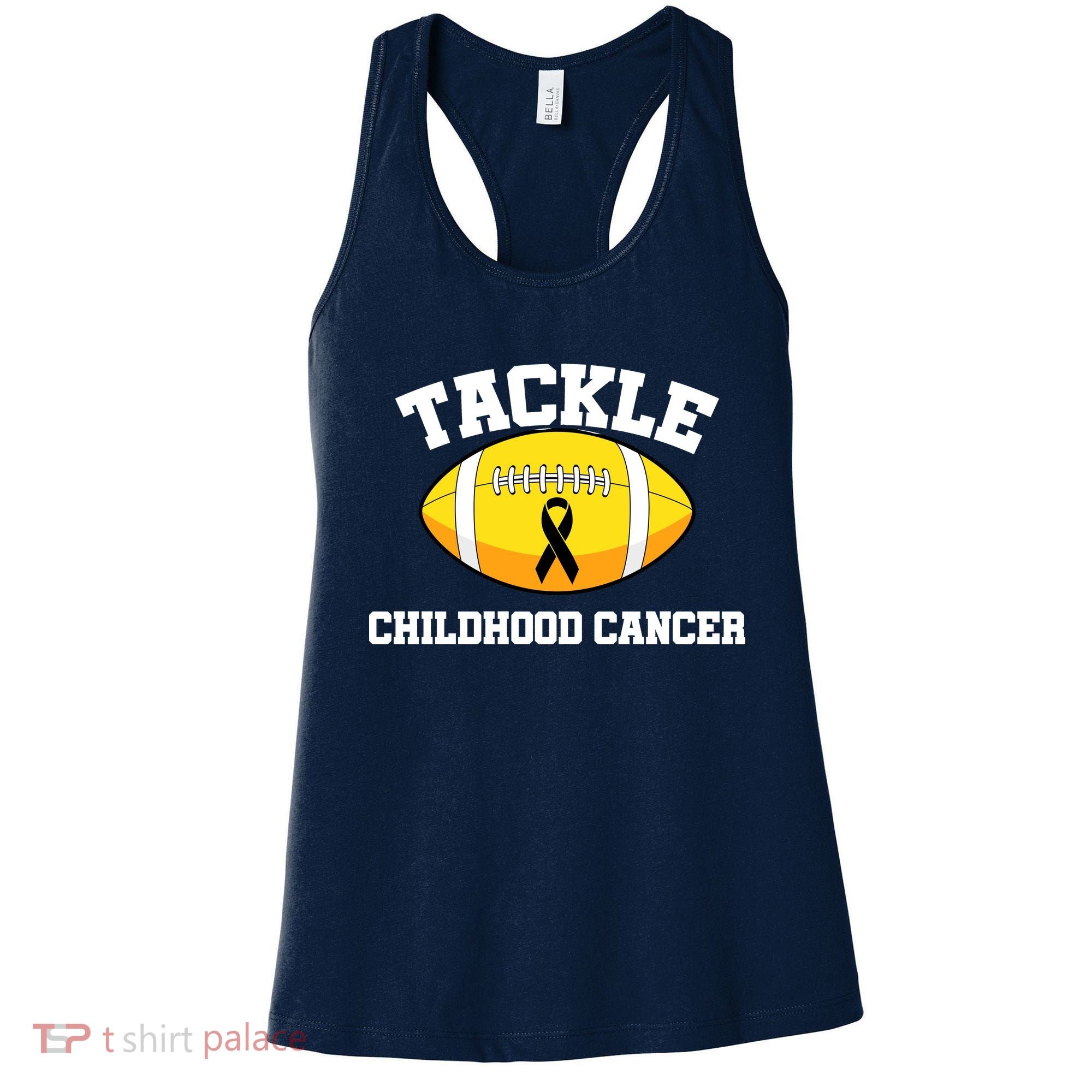Tackle Childhood Cancer Football Logo Women's Tank Top