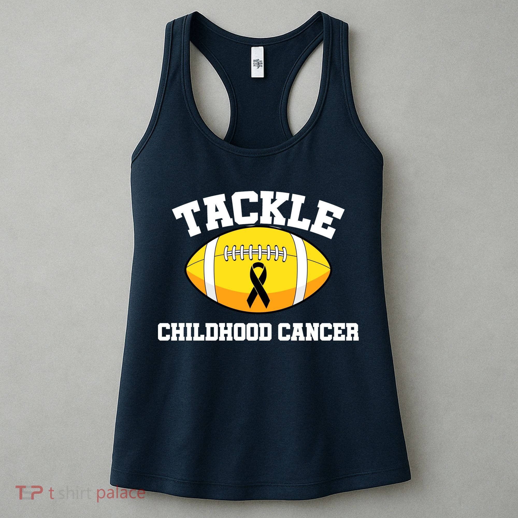 Tackle Childhood Cancer Football Logo Women's Tank Top