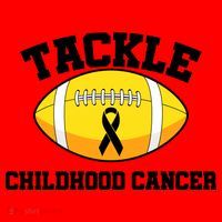 Tackle Childhood Cancer Football Logo Santa Hat thumb 1