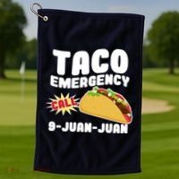 Taco Emergency Call 9-Juan-Juan Golf Towel thumb 1