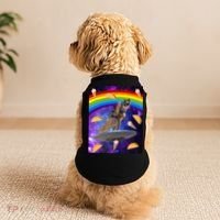 Taco Kitty Riding T-Rex Rainbow Space Cat Doggie Tank thumb 2