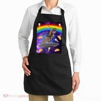 Taco Kitty Riding T-Rex Rainbow Space Cat Apron thumb 2