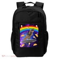 Taco Kitty Riding T-Rex Rainbow Space Cat Backpack thumb 0