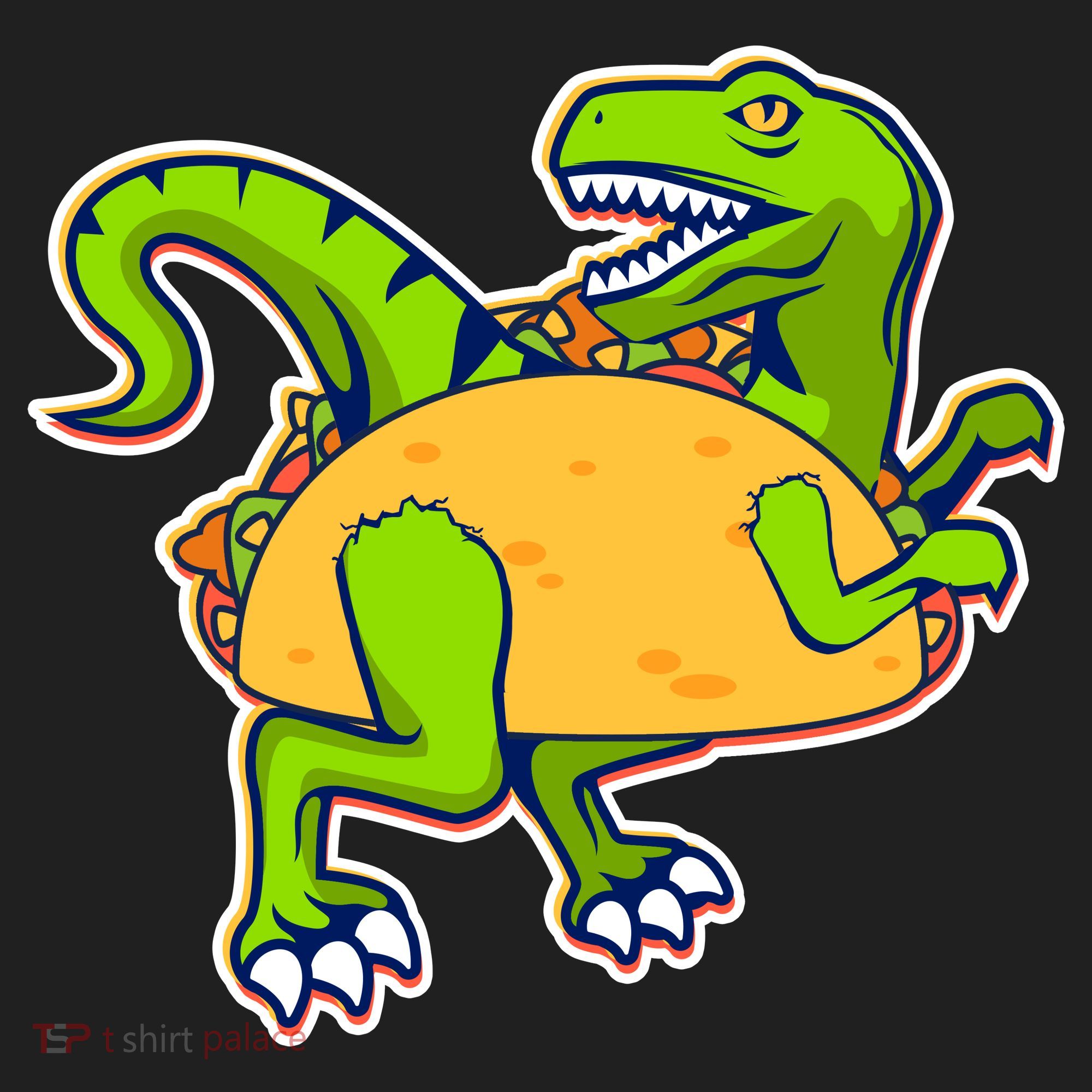 Taco-Raptor Golf Towel