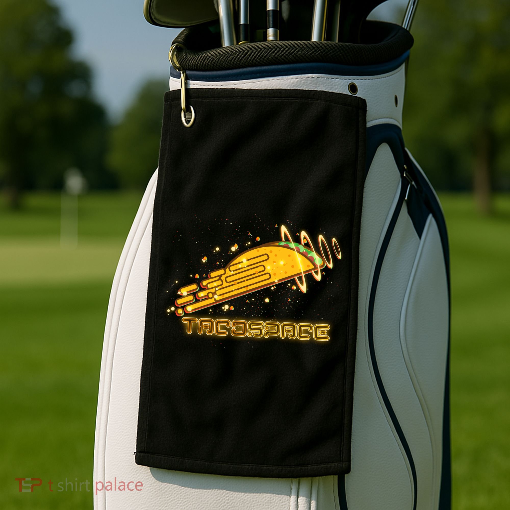 Taco Space  Golf Towel
