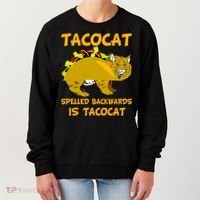 Tacocat Spelled Backwards Funny Cat Women's Sweatshirt thumb 0