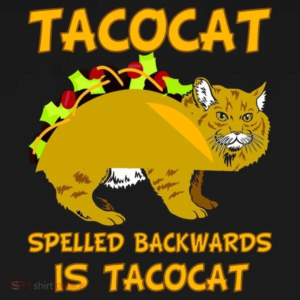 Tacocat Spelled Backwards Funny Cat Doggie Tank