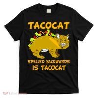 Tacocat Spelled Backwards Funny Cat T-Shirt thumb 0