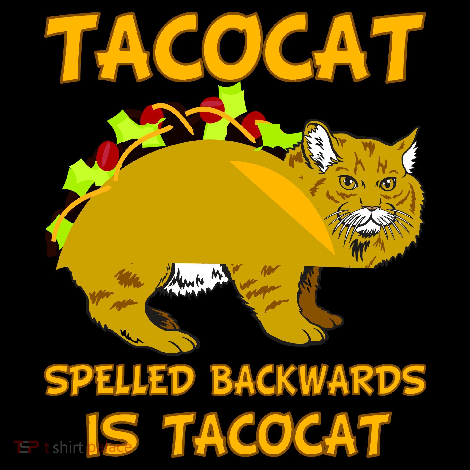 Tacocat Spelled Backwards Funny Cat Pajama Set