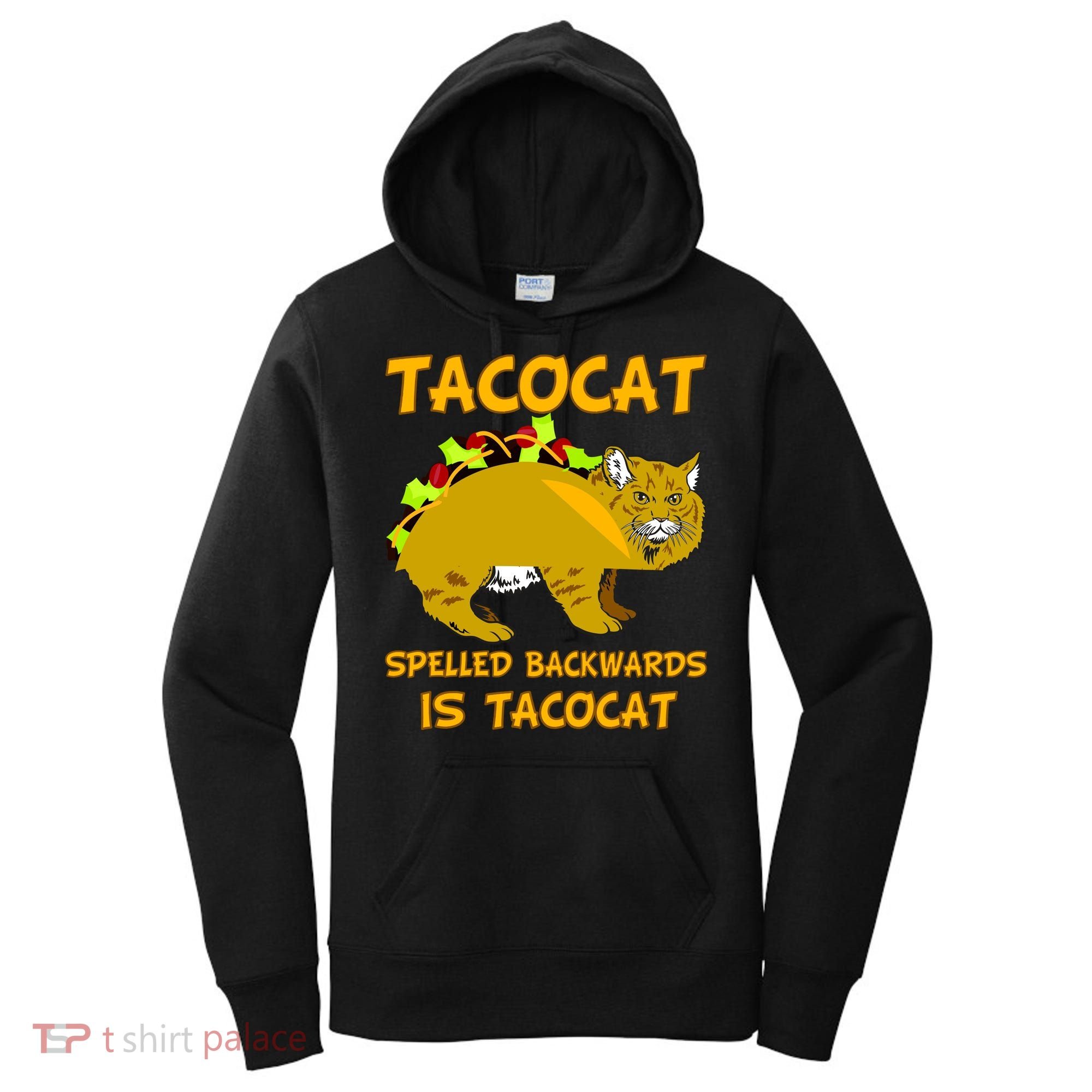Tacocat Spelled Backwards Funny Cat Women's Hoodie