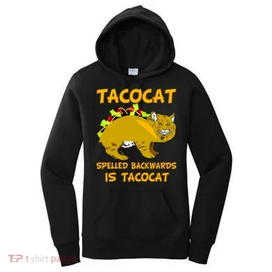 Tacocat Spelled Backwards Funny Cat Women's Hoodie