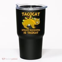 Tacocat Spelled Backwards Funny Cat Tumbler thumb 0