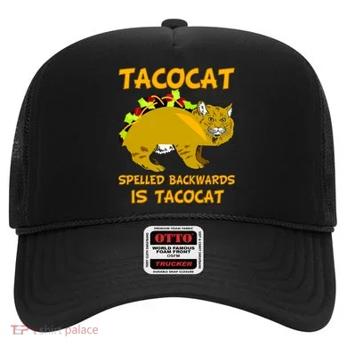 Tacocat Spelled Backwards Funny Cat Hat