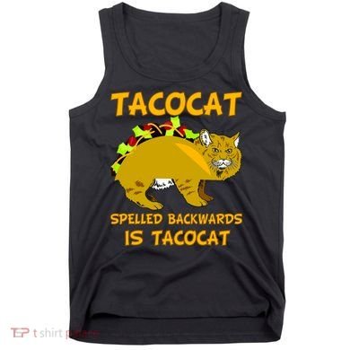 Tacocat Spelled Backwards Funny Cat Tank Top