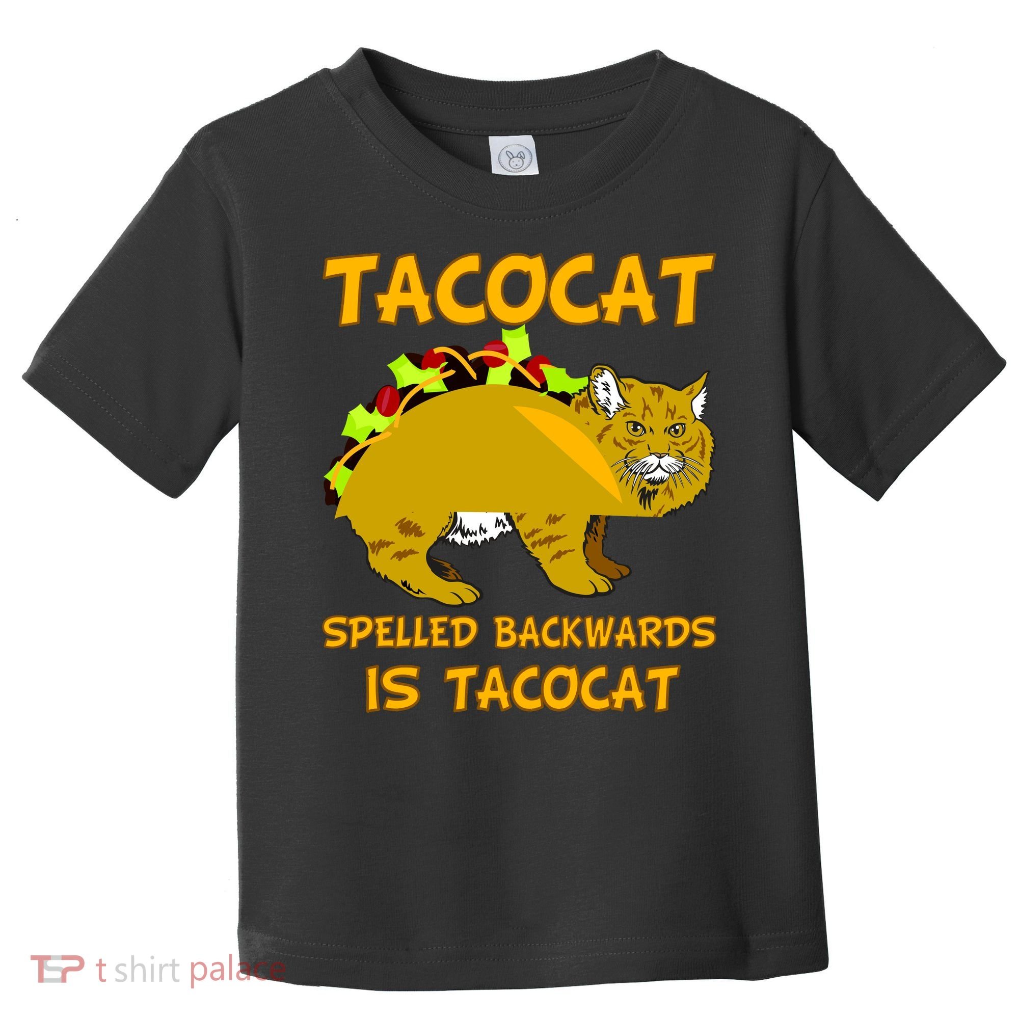 Tacocat Spelled Backwards Funny Cat Toddler T-Shirt