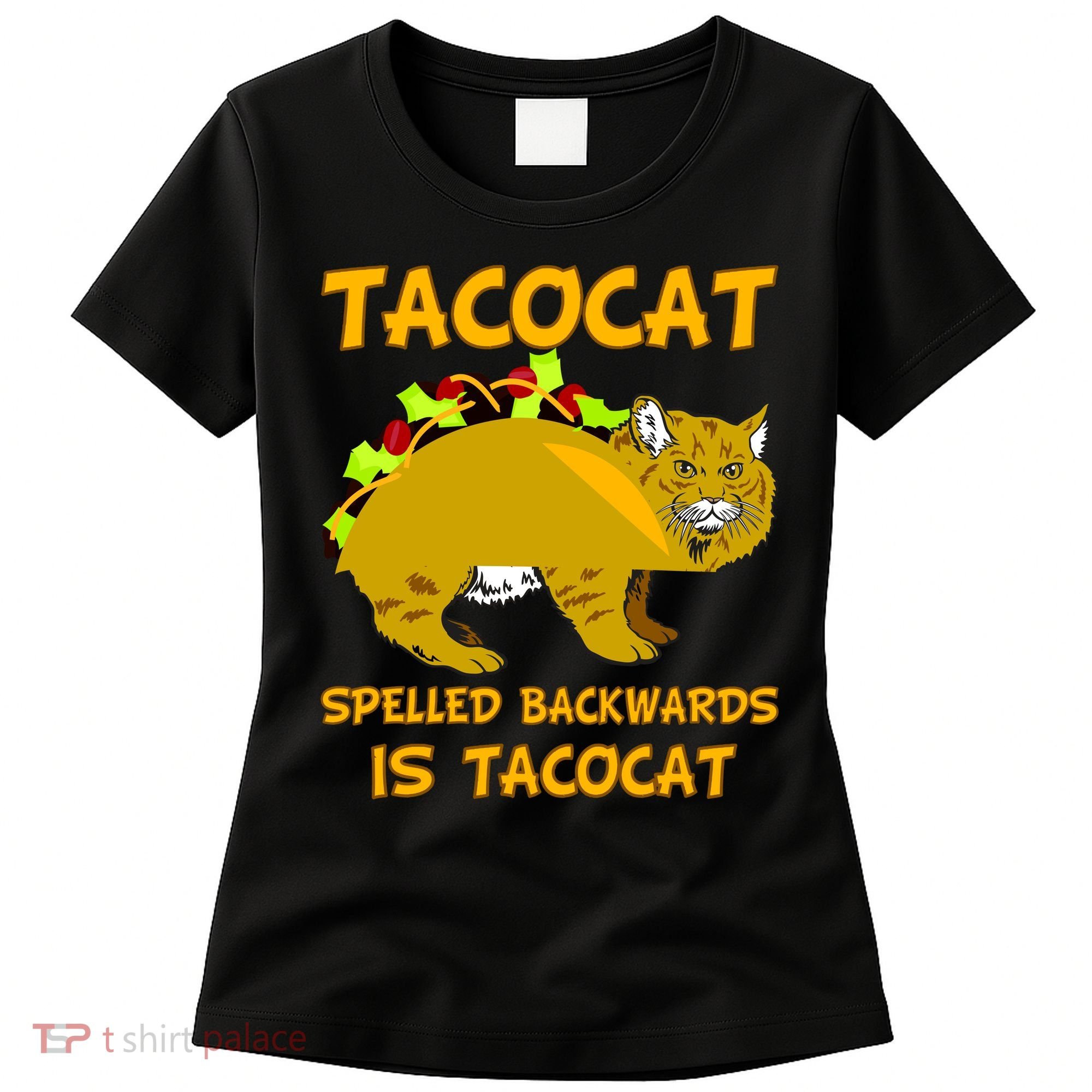 Tacocat Spelled Backwards Funny Cat Women's T-Shirt