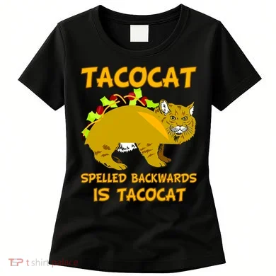 Tacocat Spelled Backwards Funny Cat Women's T-Shirt