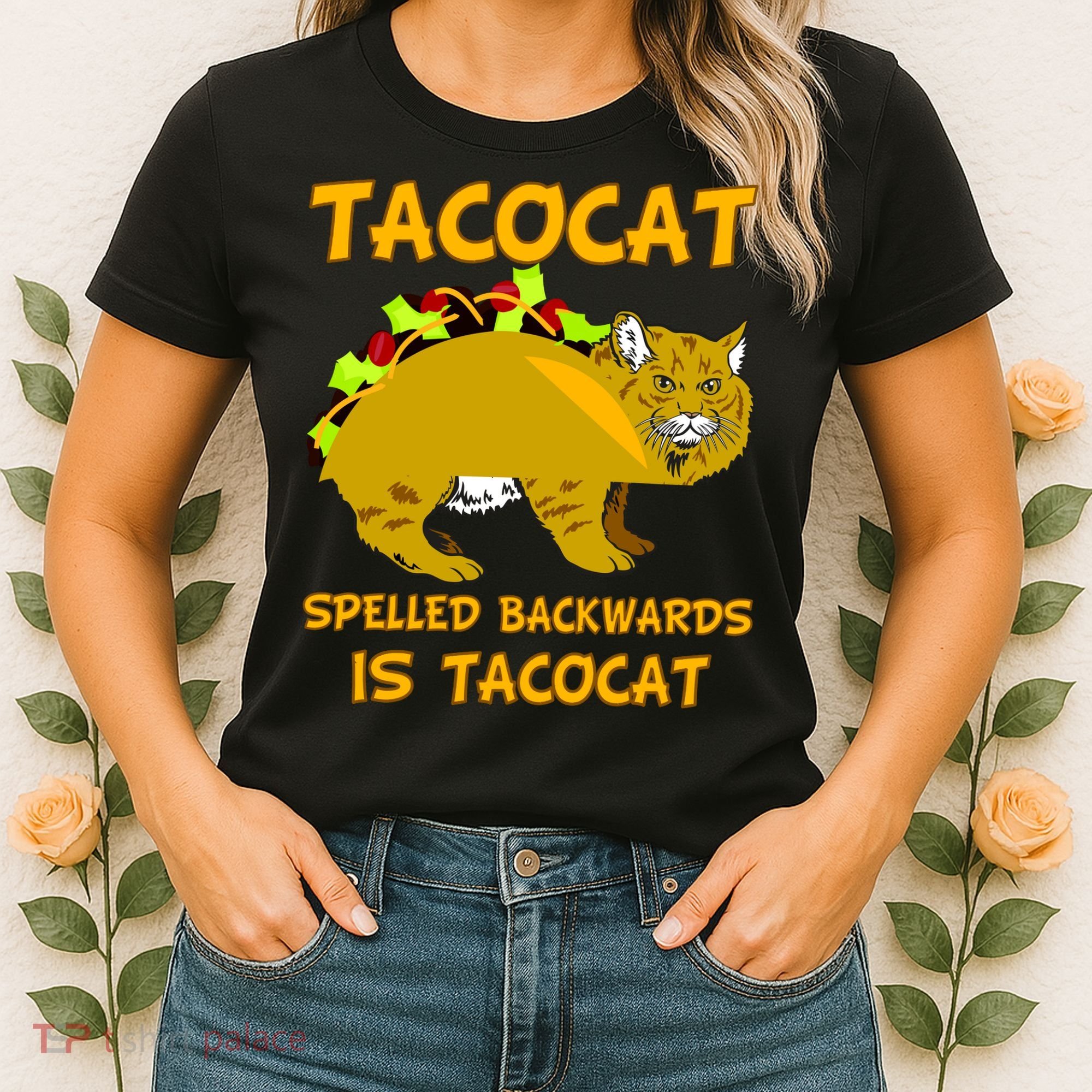 Tacocat Spelled Backwards Funny Cat Women's T-Shirt