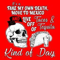 Tacos & Tequila Kind Of Day Santa Hat thumb 1