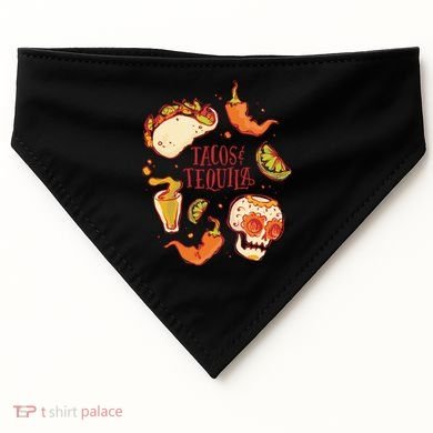 Tacos & Tequila Mexican USA-Made Doggie Bandana