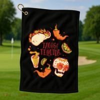 Tacos & Tequila Mexican Golf Towel thumb 1