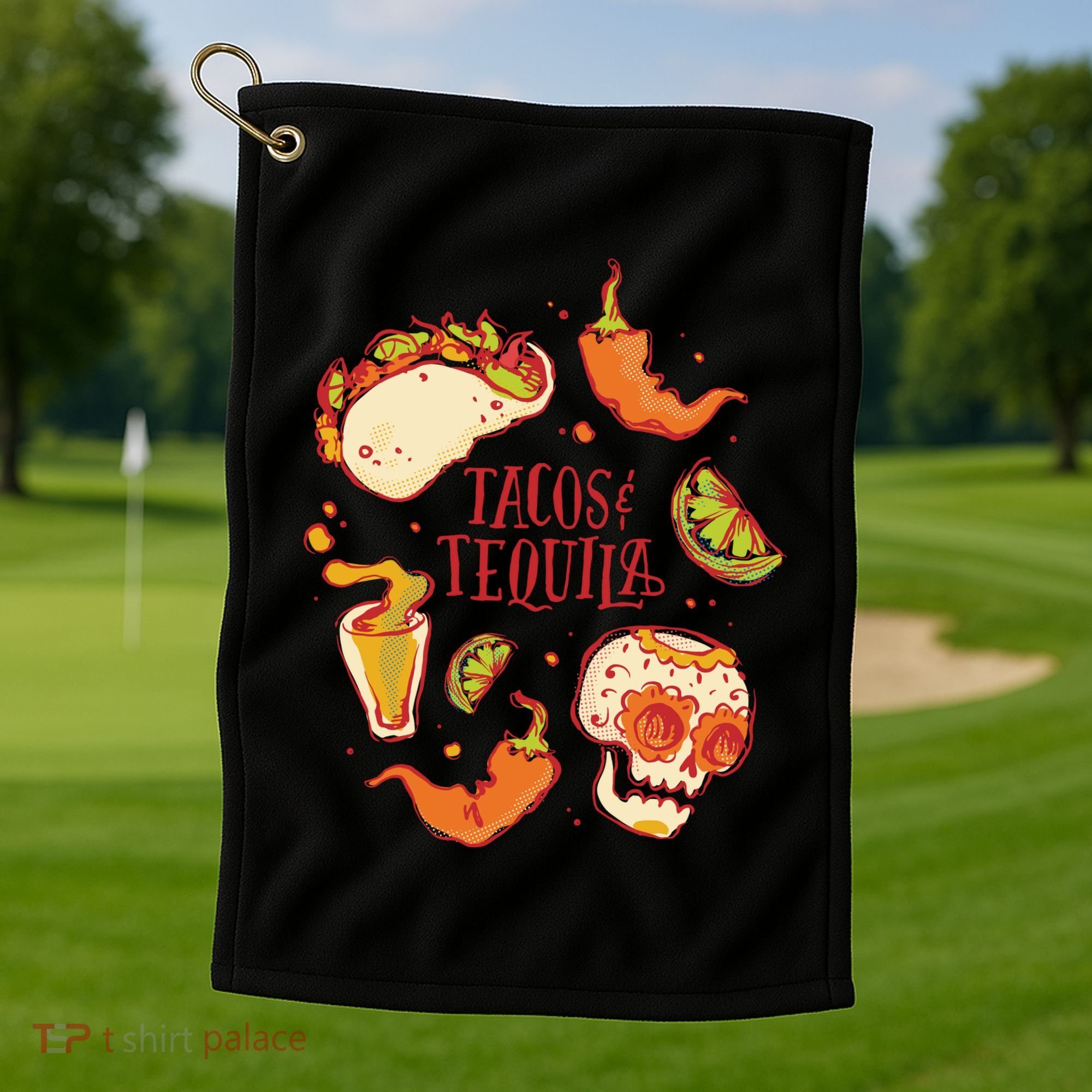 Tacos & Tequila Mexican Golf Towel