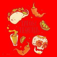 Tacos & Tequila Mexican Santa Hat thumb 1
