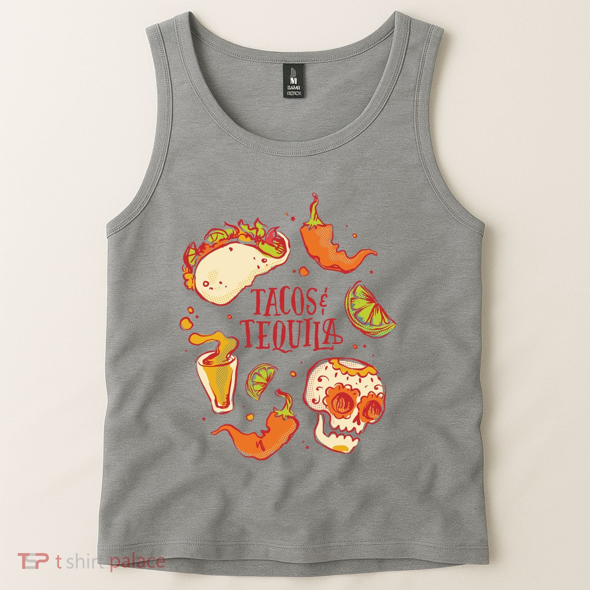Tacos & Tequila Mexican Tank Top